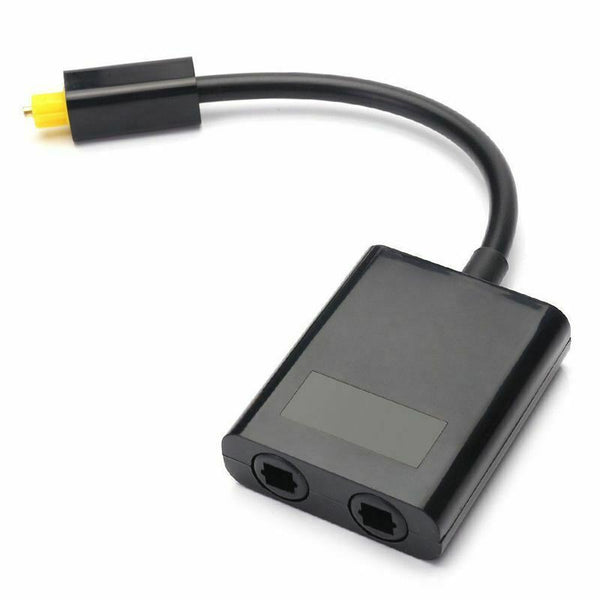 Dual Port Digital Optical Fiber Audio Splitter Cable Adapter 1 In 2 Out S2O1