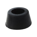 10 Pcs 15mm Dia. Cone Shaped Furniture Black Rubber Foot Covers Pads U9Z2