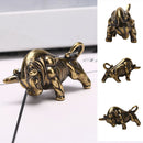 Solid Brass Bull Keychain Pendant Zipper Head Accessories Tools Outdoor Key R Gn