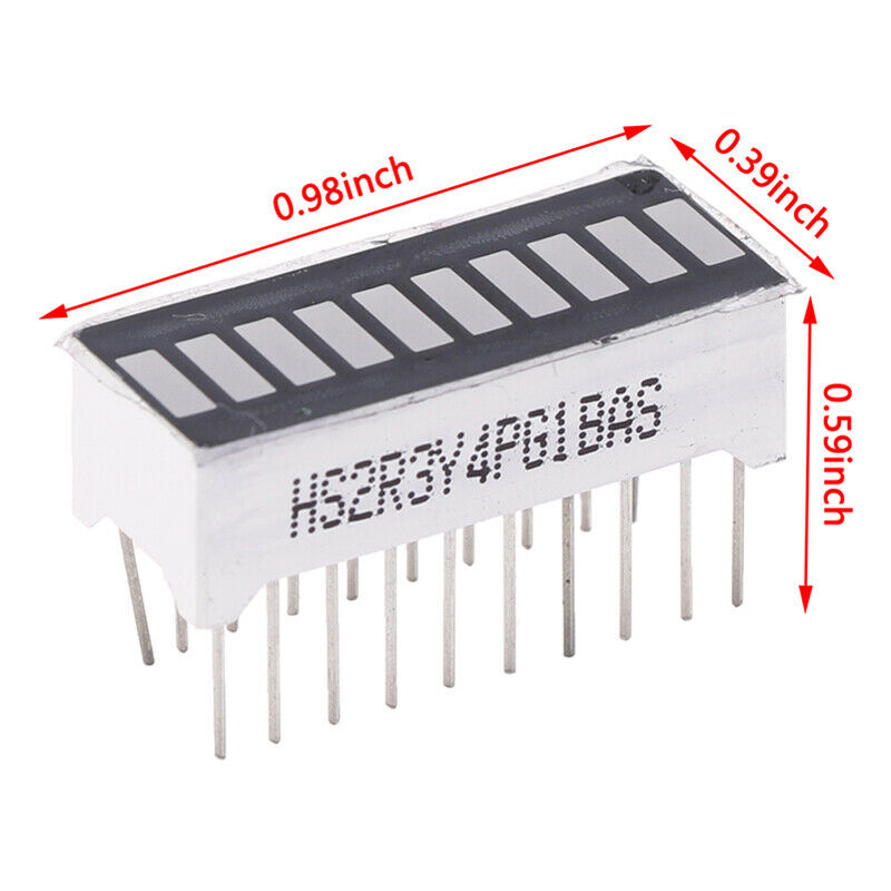 5 Pcs 10 Segment Color LED Bargraph Graph Indicator DIP Blue Green Yellow  Tw Gw