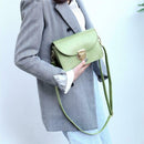 Women Crossbody Bags Leather Fashion Solid Small Shoulder Handbag (Green) A