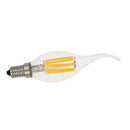 LED Filament Candle Light Bulb For Chandelier Ceiling Light B-Warm White 6W