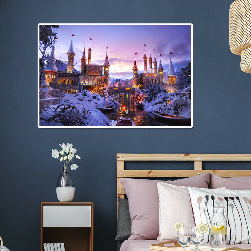 1000pcs Snow Castle DIY Puzzle Paper Jigsaw Kids Adults Assembling Picture