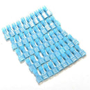 100Pcs Fully Insulated Blue Female Electrical Spade Crimp Connector Termin QKQ
