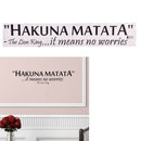 Hakuna Matata No Worry`Quote Wall Decals Decorative Home Decor Removable Stic ME