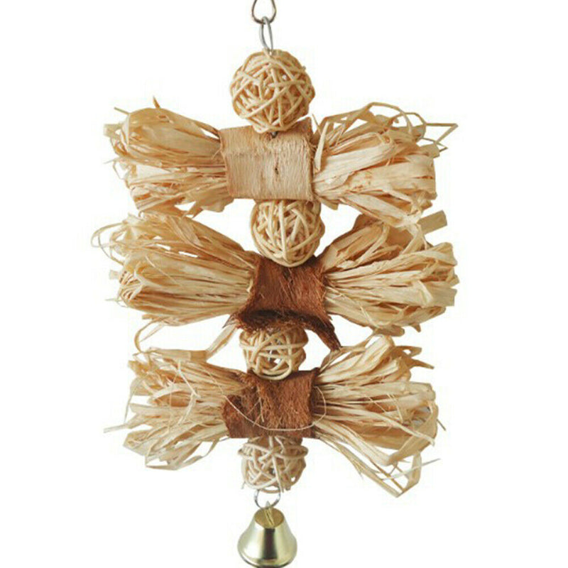 Pet Parrot Conure Cockatiel Parakeet Budgie Bird Chew Bites Swing Cages Toys