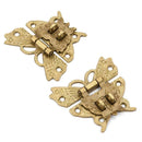 Retro Alloy Butterfly Latch Catch Wooden Jewelry Box Case Hasp Lock Top