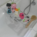 Over Bath Tub Racks Shower Organizer Bathtub Caddy Tray with Extending Side
