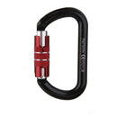 Self-locking Mountaineering Climbing Aluminum Carabiner 24kN - Black