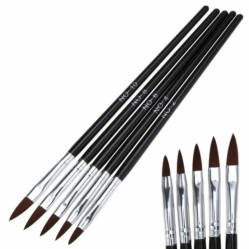 5 Ppcs Kolinsky Sable Brushescrylic Nail Brushfessional Nailrt To New