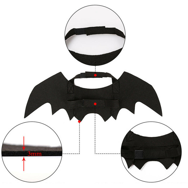 Pet Cat Dog Fancy Outfit Costume Bat Vampire Wings for Festival Party Decor Prop
