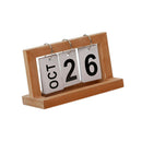 Wood Perpetual  Calendar Table Decorative Accessories Christmas Gifts