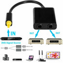 Dual Port Digital Optical Fiber Audio Splitter Cable Adapter 1 In 2 Out S2O1
