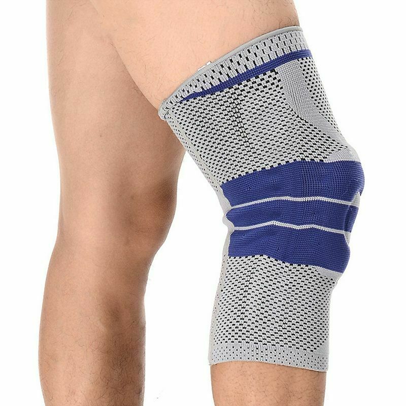 New Grey Elastic Knee Support Bracket Kneepad Adjustable Patella Knee Pad B Y7P3