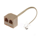 Telephone RJ11 Male Line to Double RJ11 Female Jack Filter Splitter Adapter RES0