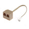 Telephone RJ11 Male Line to Double RJ11 Female Jack Filter Splitter Adapter RES0