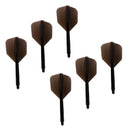 6Pc/set Transparent 2BA Thread Dart Shafts and Dart Flights Connection Black