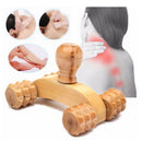 Handheld Wooden Roller Massager Reflexology Hand Foot Back Body Therapy  Z