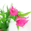 2 Pcs Artificial Aquarium Fish Tank Plastic Flower Plant Water Decor Ornament