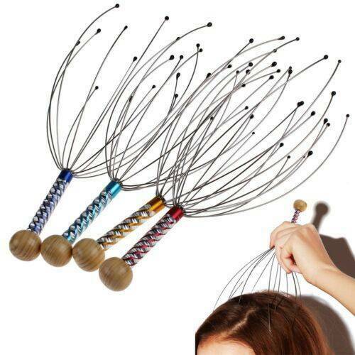 2 x/SET Head Massager Metal Scalp Neck Natural Relax Pain Body Relief Scratcher