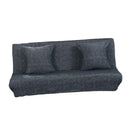 3 Seats Stretch Sofa Slip Cover Washable Soft Couch Slipcovers Dark Grey L