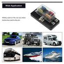 1X(12V/24V 4Way Blade Fuse Box Holder Led Warning Lights Kit Car Race Rally