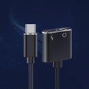 2-in-1 to 3.5mm Audio Jack Headphone Charger Charging Adapter Cable Wire