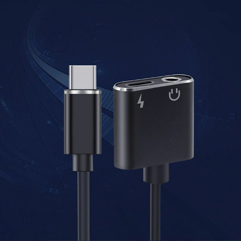 2-in-1 to 3.5mm Audio Jack Headphone Charger Charging Adapter Cable Wire
