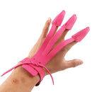 Archery Protector Glove 3 Fingers Pull Bow Arrow Shooting Gloves Rose Red