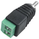 4 pcs RCA Plug to AV Connector CCTV Screw Connector Balun Black & Green