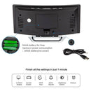 Digital Alarm Clock, 7 Inch Curved Dimmable LED Screen Digital Clock for Ki M6C9