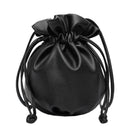 Shoulder Bucket Handbag Women PU Leather Drawstring Crossbody Bag (Black)