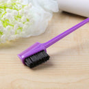 Double Sided Edge Comb Beauty Hair Styling Salon Hairdressing Tool (Purple) A