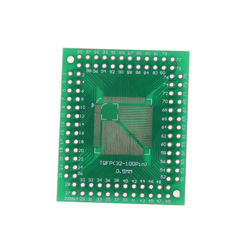 5pcs QFP/TQFP/LQFP/FQFP 32/44/64/80/100 to DIP Adapter PCB Board Converter Chic