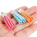 Velvet Leather Tassel Women Keychain Bag Pendant Car Key Chain 30PCS Rand Dwgp