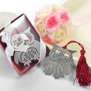 HOT Lovely Exquisite Eagle Owl Creative Metal Bookmark With Ribbon Box Gift