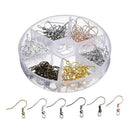 120pcs DIY Wire Earring Hooks For DIY Earrings Findings 6 Colors