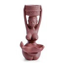 1X(Purple Clay Backflow Incense Burner Sandalwood Ceramic Censer Tea Decora