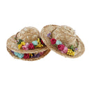 3 Lot Fashionable 1/4 Straw Hat For  DOD MSD 17inch Dress Up Head Accs