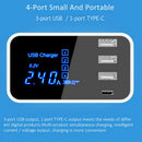 Quick Charge Type C Charger Led Display Wall Charger 3 Port USB Adapter StaSEAU