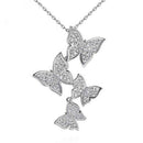 Butterfly Rhinestone Pendant Necklace Fashion Women Statement Chain Choker A