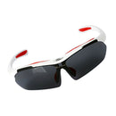 Cycling Glasses Sports Fishing UV400 Sunglasses Goggles with Case White