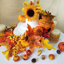 177cm Artificial Maple Leaf Berries Sunflower Pumpkin Garland Hanging Vine DH9B1
