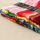 100x Polyester Mix Colors Embroidery Cross Stitch Sewing Skeins Floss Thread Kit