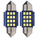 2x Festoon Car LED Bulbs SMD 2016 Interior Map Reading Lamp Bulbs (31mm) A