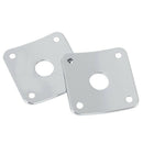2 Pcs 35MMx35MM Metal Square Guitar Jack Plates JackPlate Cover for LP Elec
