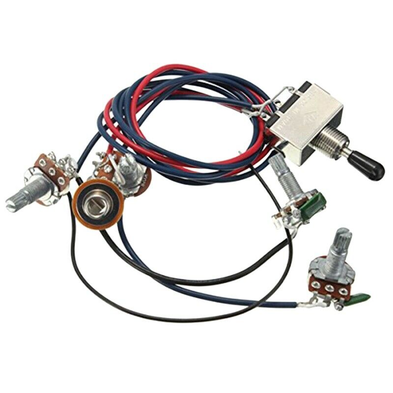Lp Electric Guitar Pickups Wiring Harness Kit 2T2V 500K Pots 3 Way Switch W