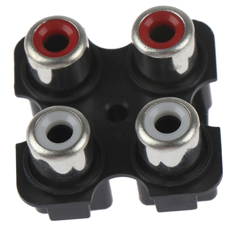 2x 4way 6Pin RCA Female Audio Video Plug AV Concentric Socket Connector  ES