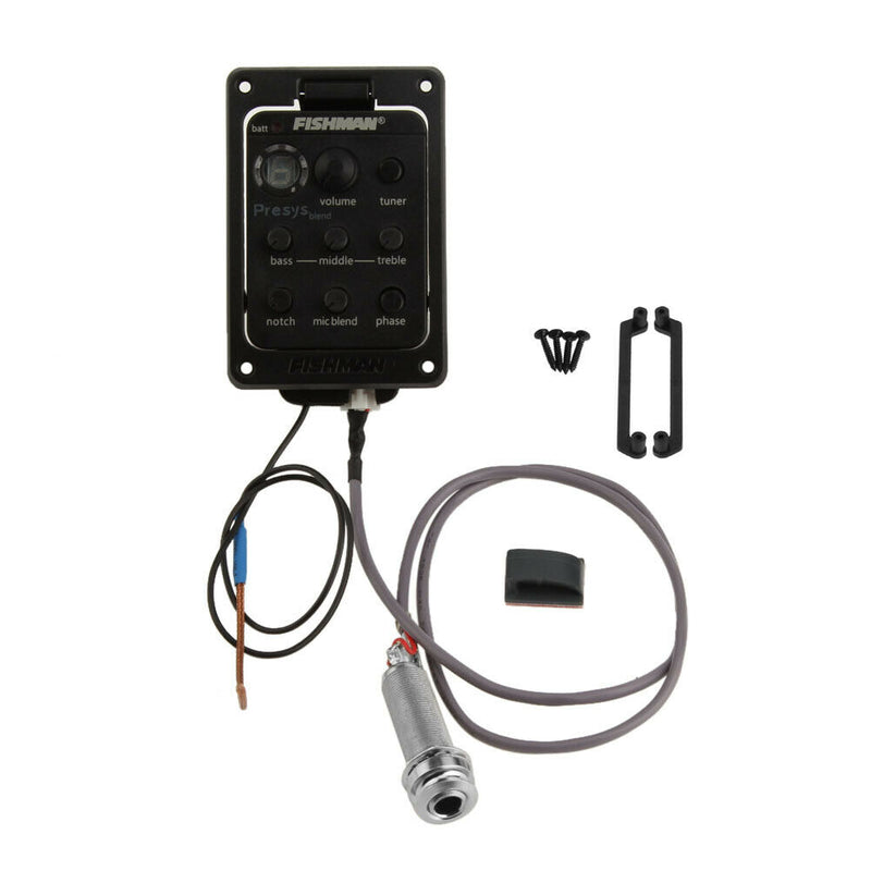 Fishman 301 4-Band EQ Equalizer Guitar Preamp Piezo Pickup Tuner with Microphone