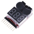 Professional BX100 1-8S Lipo Battery Voltage Tester Low Voltage Buzzer Alarm/